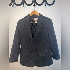 Worthington women’s 100% wool blazer. Grey, size 8 petite